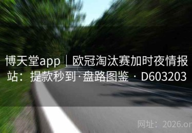 博天堂app｜欧冠淘汰赛加时夜情报站：提款秒到·盘路图鉴 · D603203