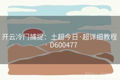 开云冷门捕捉：土超今日·超详细教程 · D600477