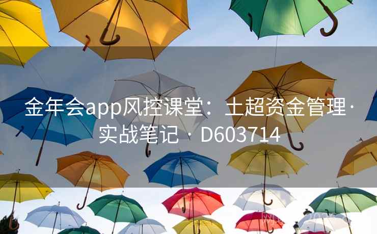 金年会app风控课堂：土超资金管理·实战笔记 · D603714