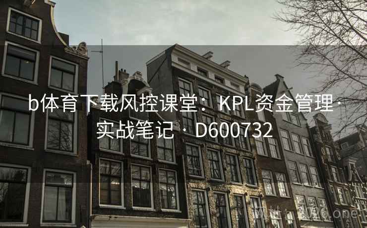 b体育下载风控课堂：KPL资金管理·实战笔记 · D600732