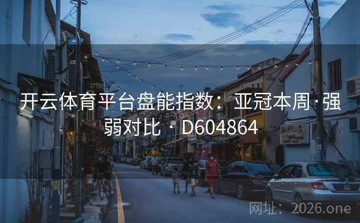 开云体育平台盘能指数：亚冠本周·强弱对比 · D604864